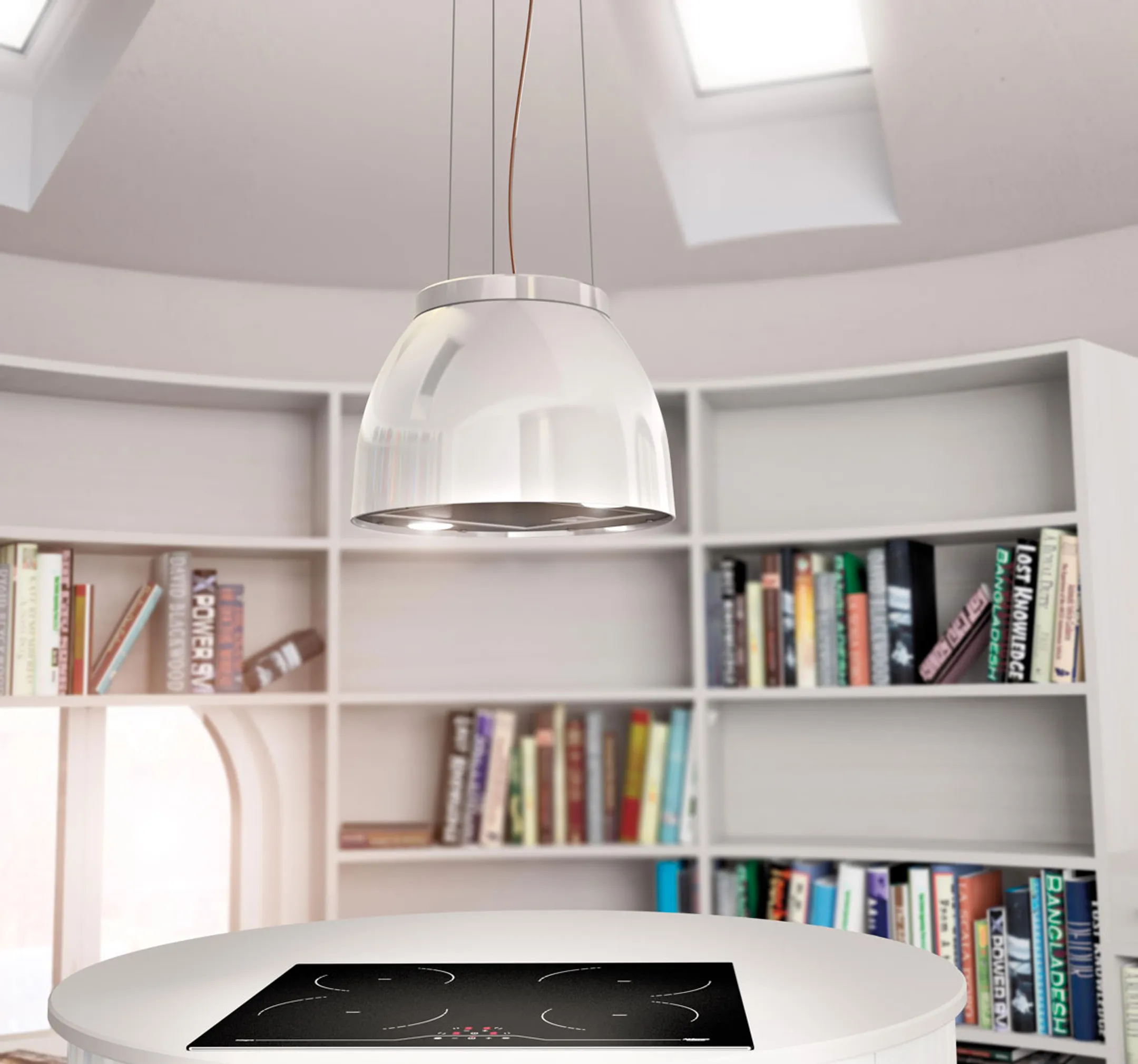 Hotte îlot LUNAWHTLC