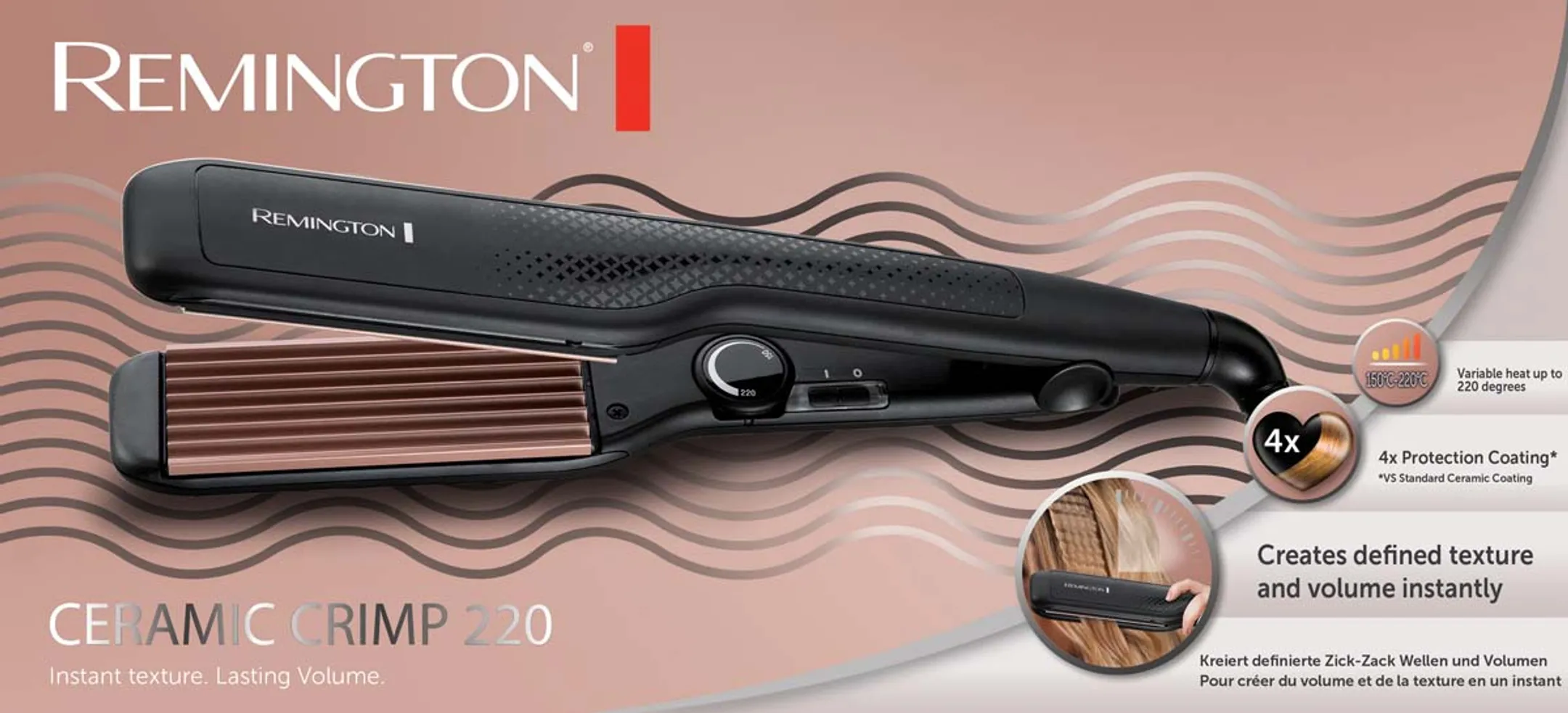 Remington Krultang Ceramic Crimp 220 - S3580 image