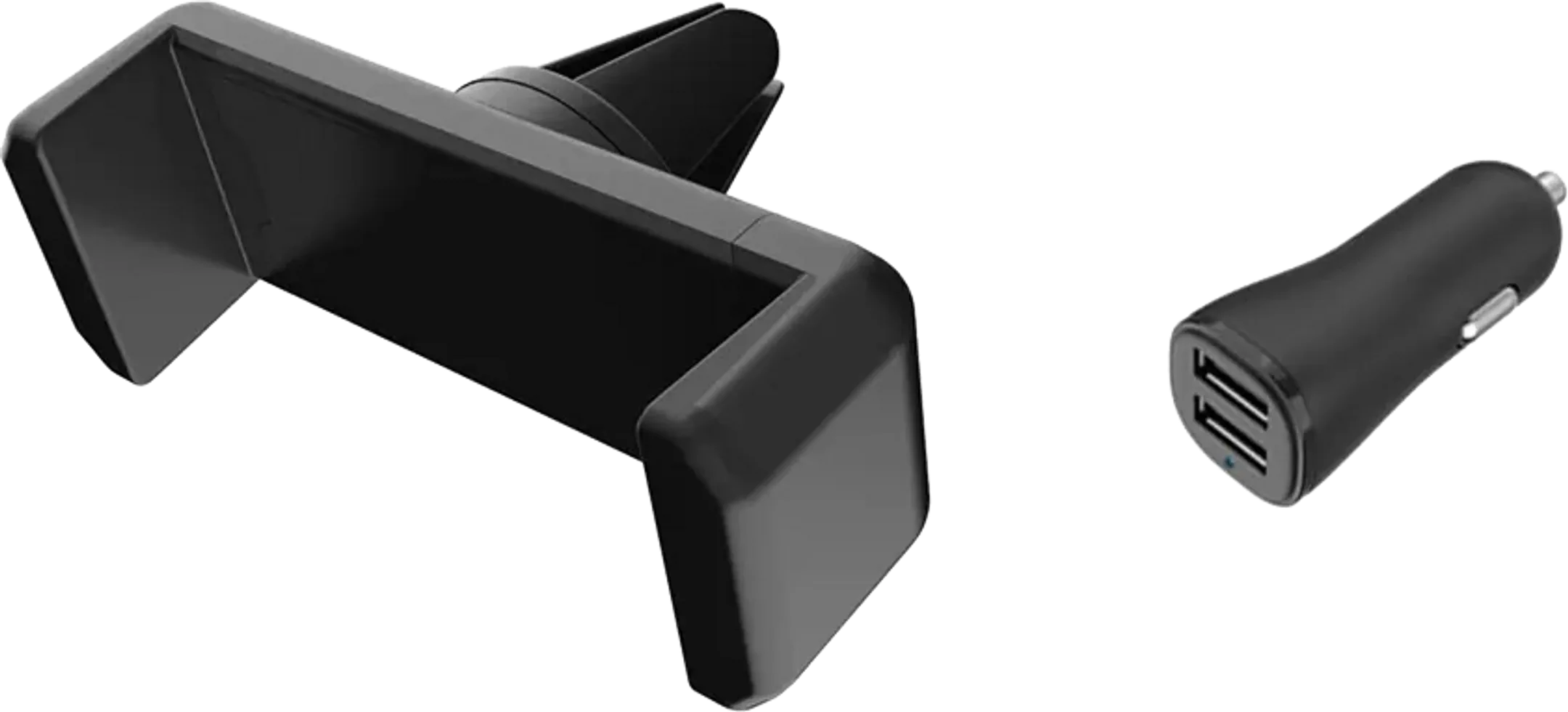 Ventilatieroosterhouder + 2x USB A-autolader