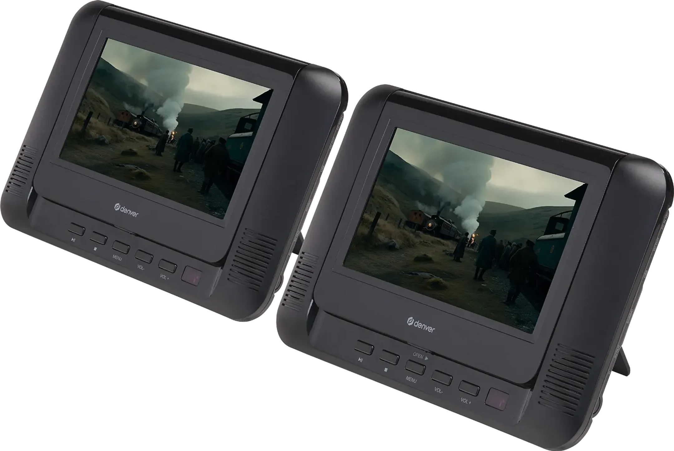 Set van 2 draagbare DVD-spelers - MTW-793 - 7 inch