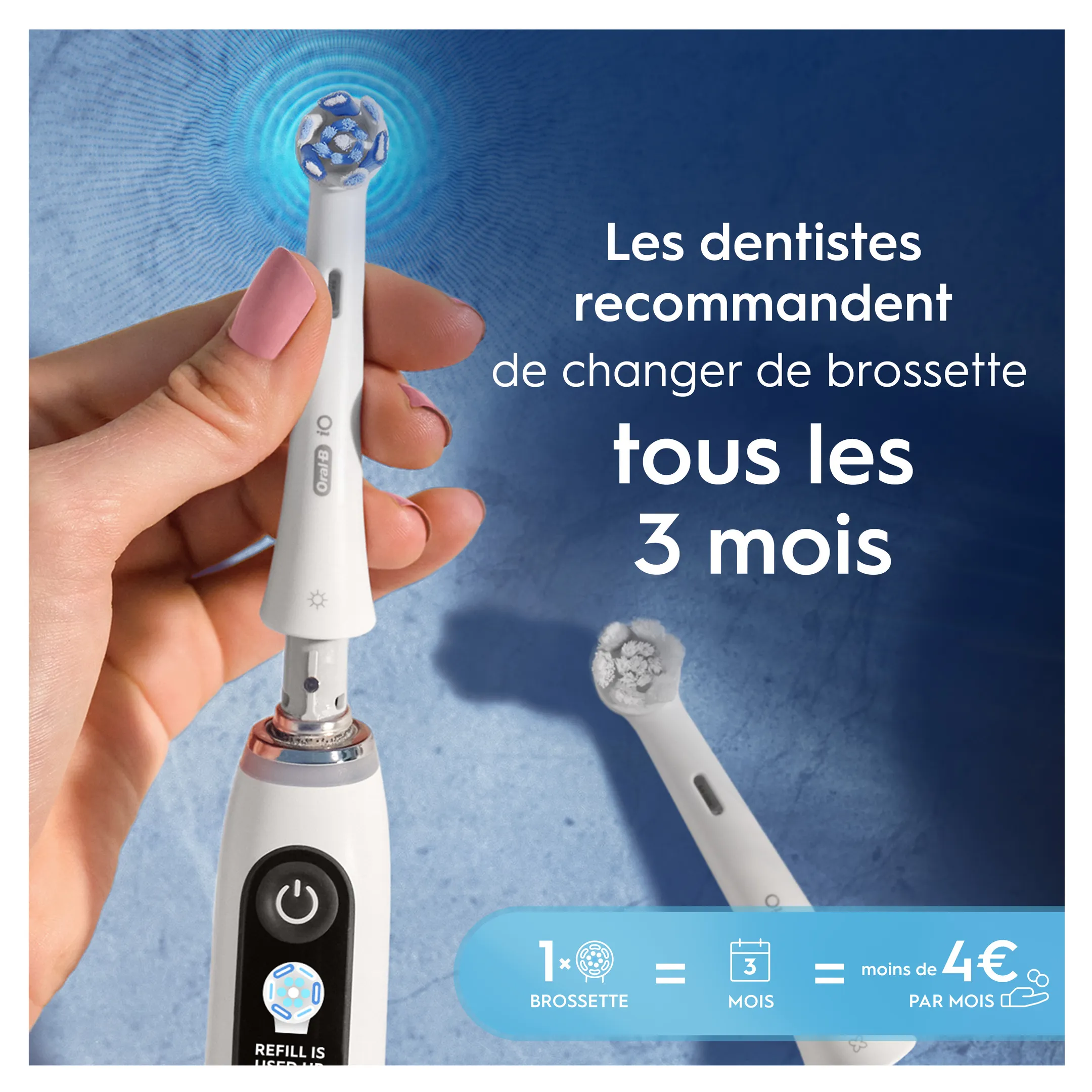Oral-B Brossettes ORAL-B IO Ultimate clean blanc 4CT image