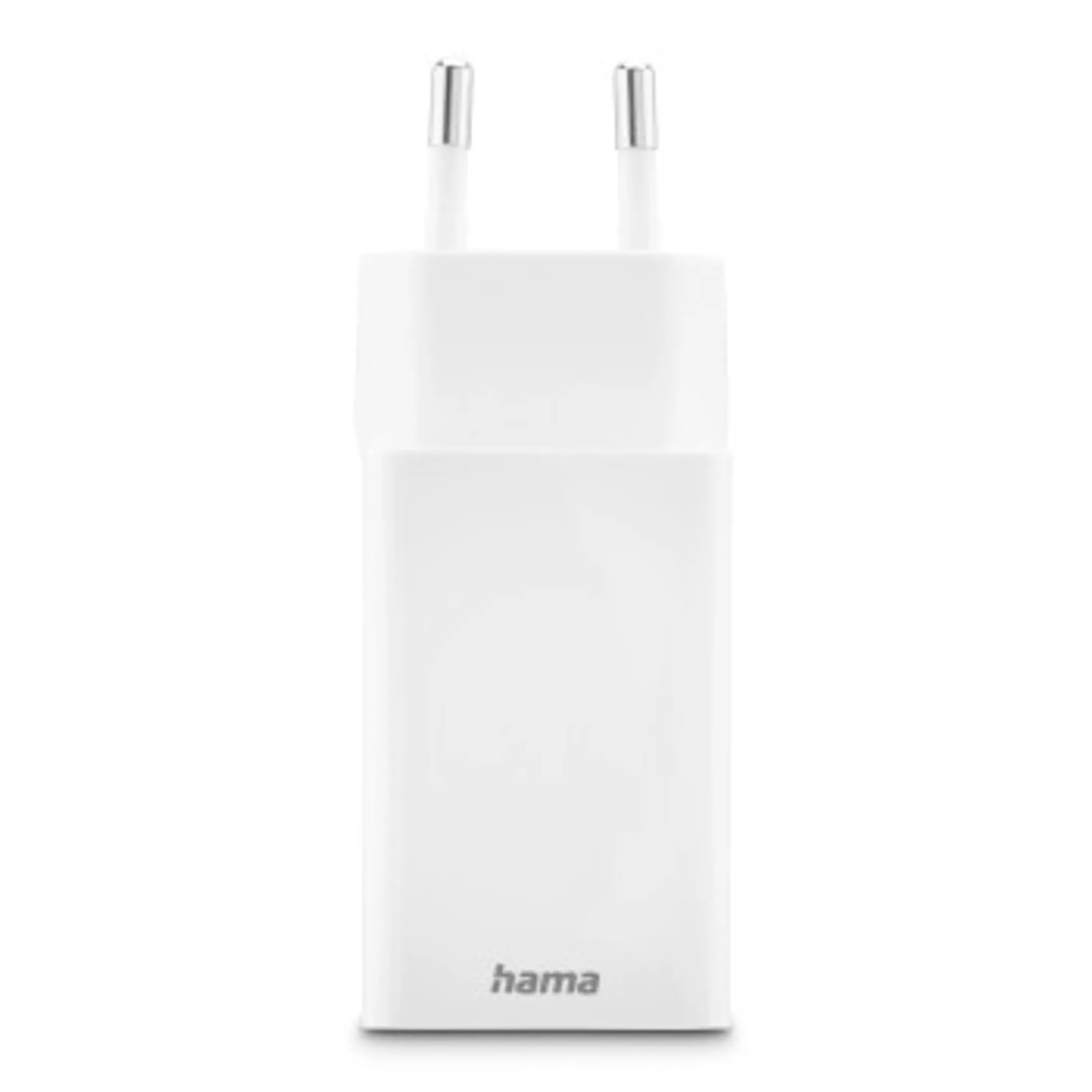 Hama Chargeur rapide, 1 USB-C, 1 USB-A, mini-chargeur, PD, 45 W, blanc image
