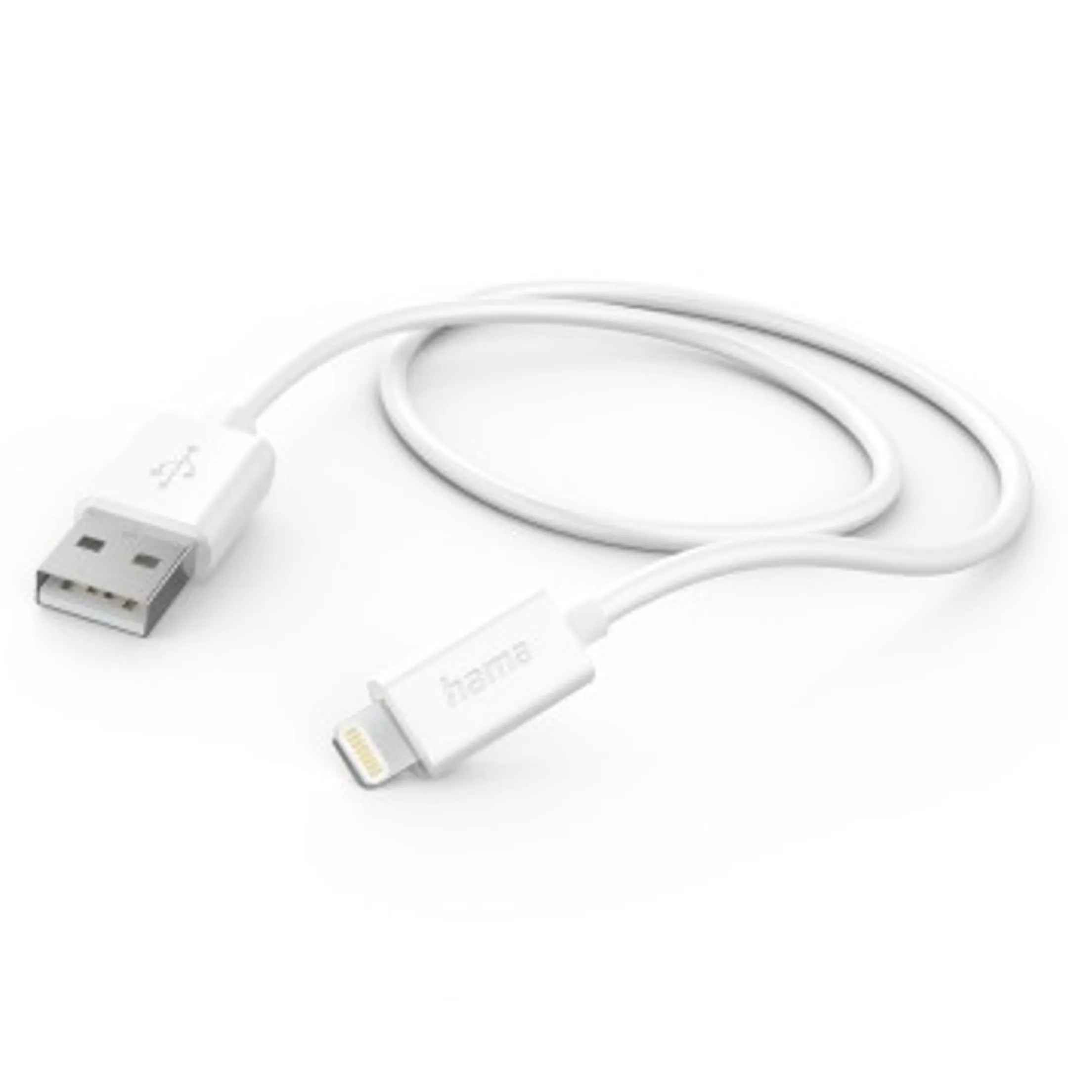 Hama Câble de charge USB-A - Lightning, 1 m, blanc image